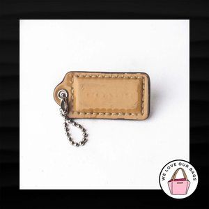 2" Medium COACH TAN PATENT LEATHER KEY FOB